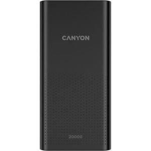 Obrázok pre výrobcu Canyon PB-2001 Powerbank, Li-Pol, 20000 mAh, Vstup: 1x Micro-USB, 1x USB-C, Výstup: 2x USB-A, čierna