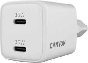 Obrázok pre výrobcu Canyon CU35CC vysokorýchlostná univerzálna nabíjačka do steny 2x USB-C 35W