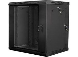 Obrázok pre výrobcu LANBERG RACK CABINET 19" DOUBLE-SECTION WALL-MOUNT 12U/600X600 (FLAT PACK) BLACK