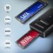 Obrázok pre výrobcu AXAGON ADM2-AM USB-A 10Gbps - M.2 NVMe & SATA SSD adaptér, kabel USB-A 10cm