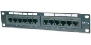 Obrázok pre výrobcu 10" patch panel DIGITUS UTP, Cat 5e, 12 portov