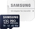 Obrázok pre výrobcu Samsung PRO Ultimate micro SDXC 128GB /200MBps/UHS-I U3 / Class 10/+ Adaptér/Modrá