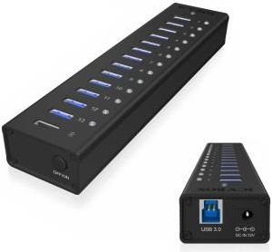 Obrázok pre výrobcu Icy Box 13 Port USB 3.0 Hub with USB charge port, Black