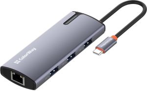 Obrázok pre výrobcu COLORWAY 6v1 USB hub/ 1x USB-C/ 1x RJ45/ 4x USB-A