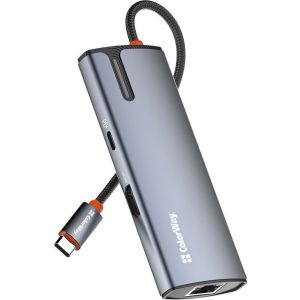 Obrázok pre výrobcu COLORWAY 6v1 USB hub/ 1x USB-C/ 1x HDMI/ 3x USB-A/ 1x RJ45