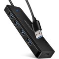 Obrázok pre výrobcu AXAGON HUE-C1A, 4x USB 5Gb,ps TRAVEL hub, USB-C napájecí konektor, kabel USB-A 19cm