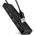 Obrázok pre výrobcu AXAGON HUE-C1A, 4x USB 5Gbps TRAVEL hub, USB-C napájecí konektor, kabel USB-A 19cm