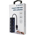 Obrázok pre výrobcu GEMBIRD USB 2.0 4-port hub with switches black