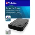 Obrázok pre výrobcu Verbatim externý pevný disk, Store N Save, 3.5", USB 3.0 (3.2 Gen 1), 2TB, 47683, čierny