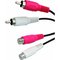 Obrázok pre výrobcu Kabel Cinch 2x M- Cinch 2x F, 1.5m, čierna