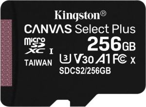 Obrázok pre výrobcu Kingston 256GB microSDXC Canvas Select Plus A1 CL10 100MB/s bez adapteru