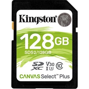 Obrázok pre výrobcu Kingston 128 GB SDXC karta Canvas Select Plus SD U1, V10 (r150MB/s)