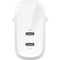 Obrázok pre výrobcu Belkin Duální 60W USB-C Power Delivery PPS nástěnná nabíječka, bílá
