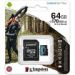 Obrázok pre výrobcu KINGSTON 64GB microSDHC Canvas Go! Plus 170R/100W U3 UHS-I V30 Card + SD Adapter