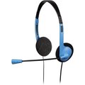 Obrázok pre výrobcu HAMA headset HS-101/ drátová sluchátka + mikrofon/ 2x 3,5 mm jack/ citlivost 110 dB/mW/ černo-modrá