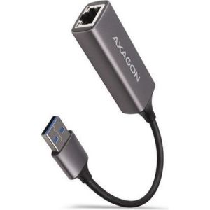 Obrázok pre výrobcu AXAGON ADE-TR Type-A USB3.2 Gen 1 - Gigabit Ethernet 10/100/1000 Adapter, metal, titan grey