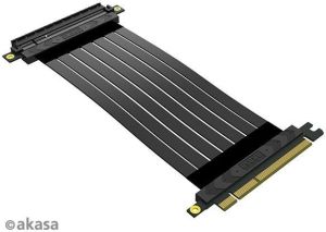 Obrázok pre výrobcu AKASA kabel RISER BLACK X2 Mark IV,remium PCIe 4.0 x16 Riser Cable, 20cm