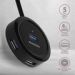 Obrázok pre výrobcu AXAGON HUE-P1A, 4x USB 3.2 Gen 1 ROUND hub, micro USB nap. konektor, kabel USB-A 30cm