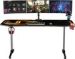 Obrázok pre výrobcu ULTRADESK Herný stôl FRAG XXL GOLD, 160 x 75 cm, 75 cm, držiak nápojov a slúchadiel, stojan BEAM, s celoplošnou XXL podložkou pod