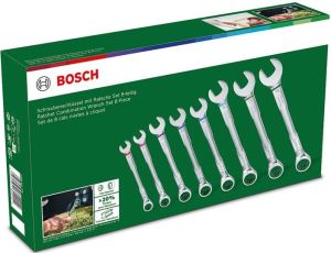 Obrázok pre výrobcu BOSCH Súprava račňových kombinovaných kľúčov 8 ks