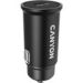 Obrázok pre výrobcu Canyon CNS-CCA20B, vysokorýchlostná autonabíjačka, 1xUSB-C, 20W PD, 4 úrovne ochrany, čierna