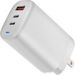 Obrázok pre výrobcu Acer GaN 65W, three-port Charger, 2 x typeC and 1 x typeA, EU and UK plug