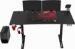 Obrázok pre výrobcu ULTRADESK Herný stôl LEVEL V2 RED, 140x68cm, 72-117cm, elektricky nastaviteľná výška, s XXL podložkou pod myš, držiak slúchadiel a