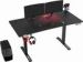 Obrázok pre výrobcu ULTRADESK Herný stôl LEVEL V2 RED, 140x68cm, 72-117cm, elektricky nastaviteľná výška, s XXL podložkou pod myš, držiak slúchadiel a