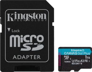 Obrázok pre výrobcu KINGSTON 1TB microSDXC Canvas Go Plus Gen4 200MB/s A2 U3 V30 Card + Adapter