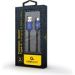 Obrázok pre výrobcu Gembird oplétaný denim USB-A/USB-C kabel 2m