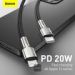 Obrázok pre výrobcu Baseus datový kabel Cafule USB-C/Lightning 1m PD 20W černý