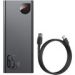 Obrázok pre výrobcu Baseus Adaman Metal Power Banka s digitálním displejem QC + PD 20000mAh 65W, černá + USB-A/USB-C kabel 30cm, černá