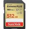 Obrázok pre výrobcu Karta SanDisk SDXC 512 GB Extreme PLUS (R 190 MB/s W130 MB/s Class 10, UHS-I U3 V30)