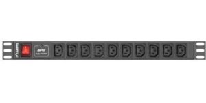 Obrázok pre výrobcu LANBERG PDU-10I-0200-IEC-BK PDU 1U 10A 10 sockets IEC C13 2m Black