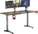 Obrázok pre výrobcu ULTRADESK Herný stôl FRAG XXL GOLD, 160 x 75 cm, 75 cm, držiak nápojov a slúchadiel, stojan BEAM, s celoplošnou XXL podložkou pod