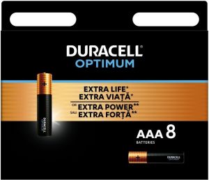 Obrázok pre výrobcu Duracell Optimum alkalická baterie 8 ks (AAA)