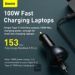 Obrázok pre výrobcu Baseus nabíječka do auta 1x USB-A 2x USB-C Quick Charge 5 160W šedá + kabel USB-C