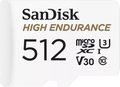 Obrázok pre výrobcu SanDisk MicroSDXC karta 512GB High Endurance (R:100/W:40 MB/s, C10, U3, V30) + adaptér