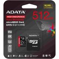 Obrázok pre výrobcu ADATA MicroSDXC karta 512GB High Endurance UHS-I C10 V30 A2 (R:100/W:85 MB/s) + SD adaptér
