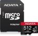 Obrázok pre výrobcu ADATA MicroSDXC karta 512GB High Endurance UHS-I C10 V30 A2 (R:100/W:85 MB/s) + SD adaptér