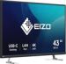 Obrázok pre výrobcu EIZO MT 43" EV4340X-BK FlexScan, IPS, 3840x2160, 350nit, 1000:1, 5ms, USB-C, DisplayPort, USB, HDMI, Repro, Černý