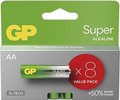 Obrázok pre výrobcu Batéria alkalická, AA (LR6), AA, 1.5V, GP, blister, 8-pack, SUPER