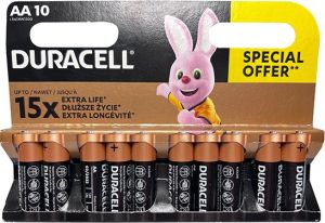 Obrázok pre výrobcu Batéria alkalická, AA (LR6), AA, 1.5V, Duracell, blister, 10-pack, 42308, Basic