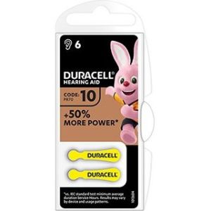Obrázok pre výrobcu Batéria zinko-vzdušná, ZA10, PR70, AC10, DA230, do naslúchadiel, Duracell, blister, 6-pack, 42435