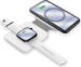 Obrázok pre výrobcu Bezdrátová nabíječka ALIGATOR Mag-Book 2v1, určeno pro MagSafe a nabíjení Apple Watch, 15W, bílá