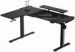 Obrázok pre výrobcu ULTRADESK Herný stôl WINGER - čierny, 111x155x60 cm, 75-122 cm, elektricky nastaviteľná výška, RGB podsvietenie, držiak slúchadiel