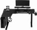 Obrázok pre výrobcu ULTRADESK Herný stôl WINGER - čierny, 111x155x60 cm, 75-122 cm, elektricky nastaviteľná výška, RGB podsvietenie, držiak slúchadiel