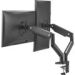 Obrázok pre výrobcu Polohovatelný držiak ULTRADESK BRANCH Double pre 2 monitory, 20KG, svorka a priechodka stola, 17"-32", 75x75/100x100, čierny