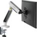Obrázok pre výrobcu Polohovatelný držiak ULTRADESK OFFSHOOT Single pre monitor, 9KG, svorka a priechodka stola, 17"-32", 75x75/100x100, biely