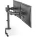 Obrázok pre výrobcu Polohovatelný držiak ULTRADESK SKELETON Double pre 2 monitory, 16KG, svorka a priechodka stola, 17"-30", 75x75/100x100, čierny